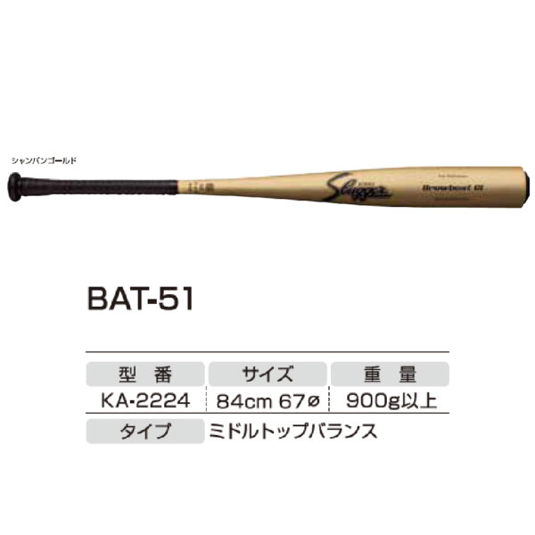 硬式用金属バット（高校生対応） BAT-51